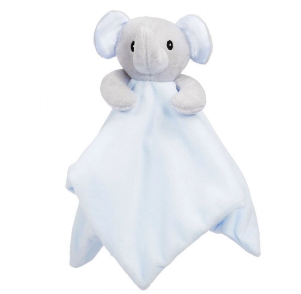 baby blue grey comfort blanket comforter elephant 