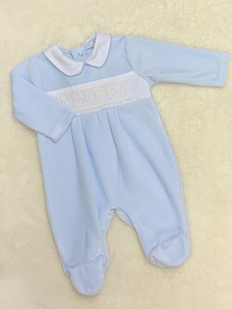 baby boys all in one cotton romper blue