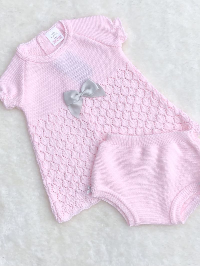 perelene knitted dress pink