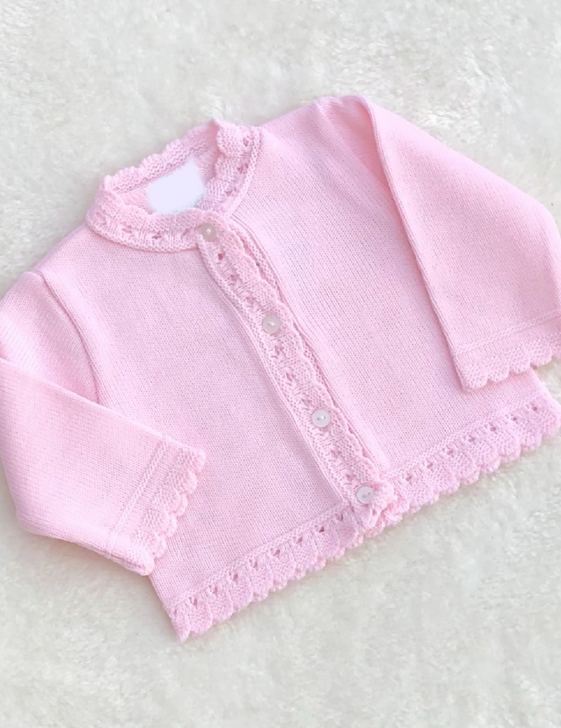 baby girls ponk knitted cardigan