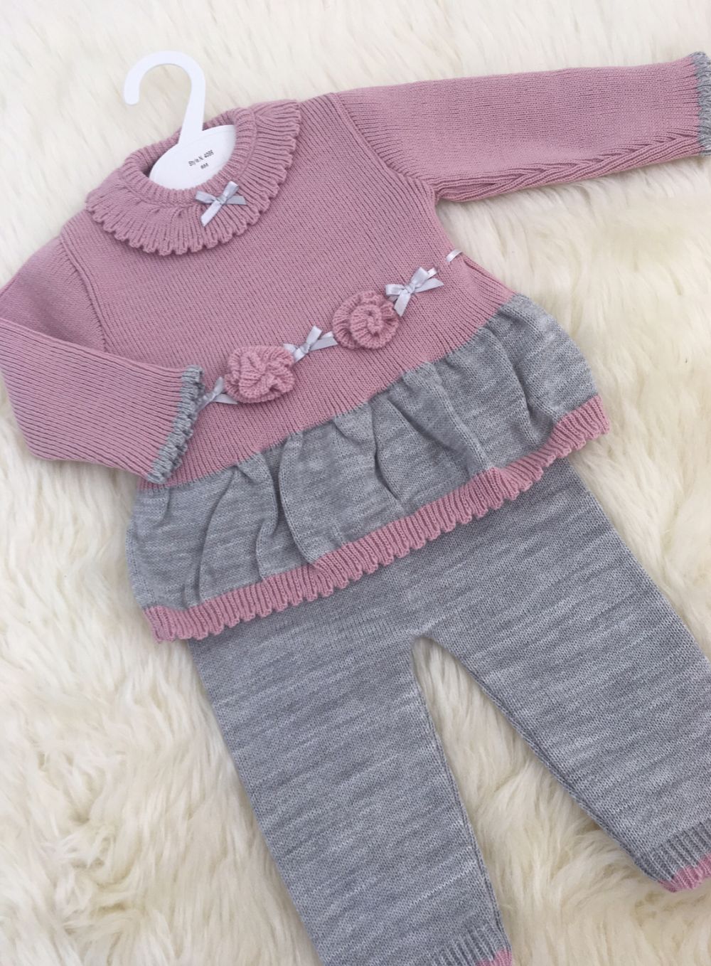 baby girls knitted pelum jumper leggings lounge set