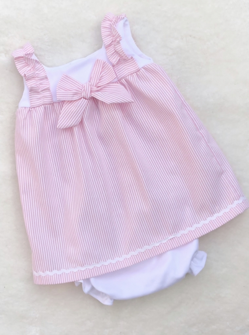 baby pink white striped dress pants girls pan