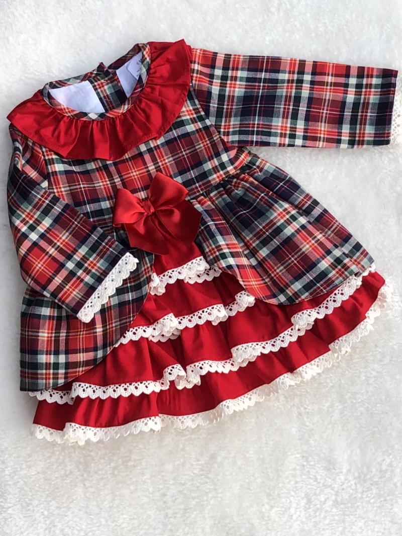 spanish style baby girls tartan petticoat sty