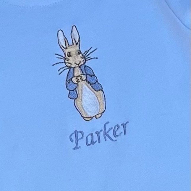 PETER RABBIT PERSONALISED EMBROIDED BABY T-SH