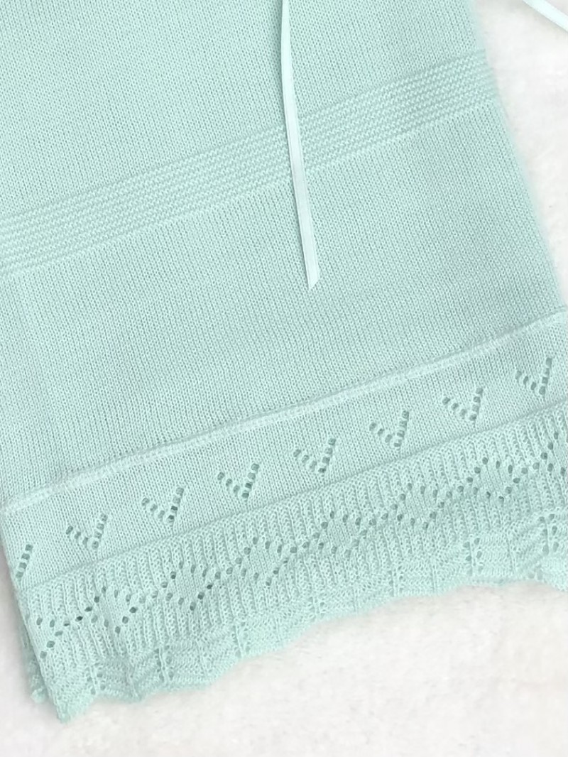 BABIES UNISEX MINT GREEN KNITTED BABY SHAWL B