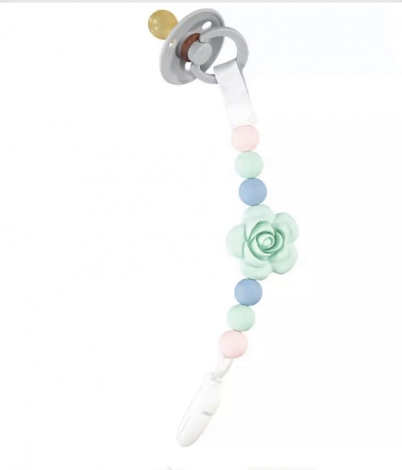 nibblings flora dummy clip teether