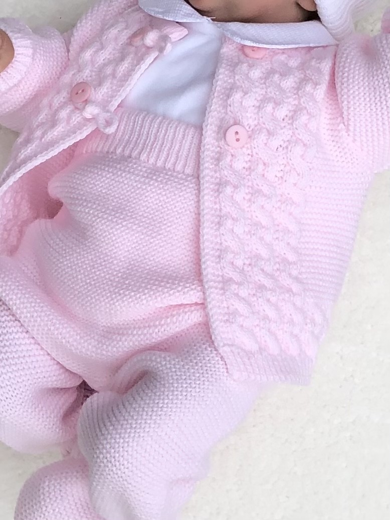 DANDELION GIRLS PINK KNITTED CARDIGAN AND TRO
