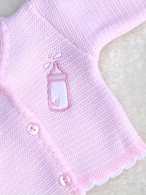 PREMATURE KNITTED BABY GIRLS CARDIGAN 