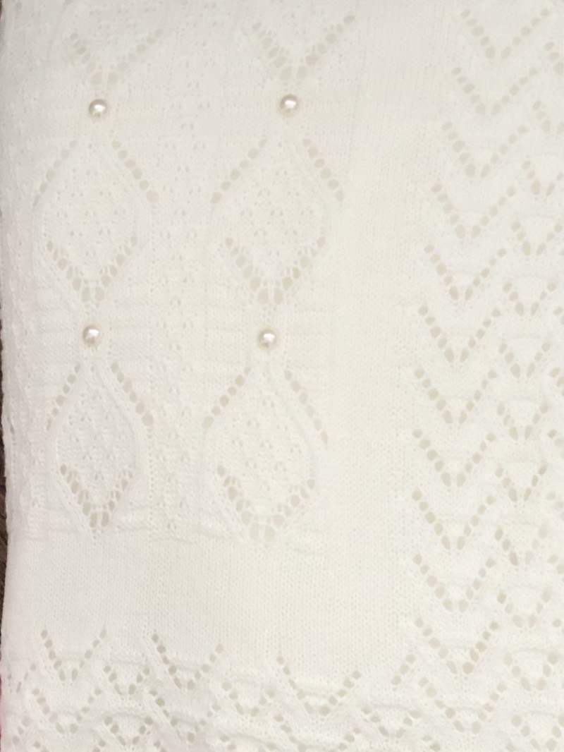 LOVELY KNITTED PEARL KNITTED QUILTED BLANKET 
