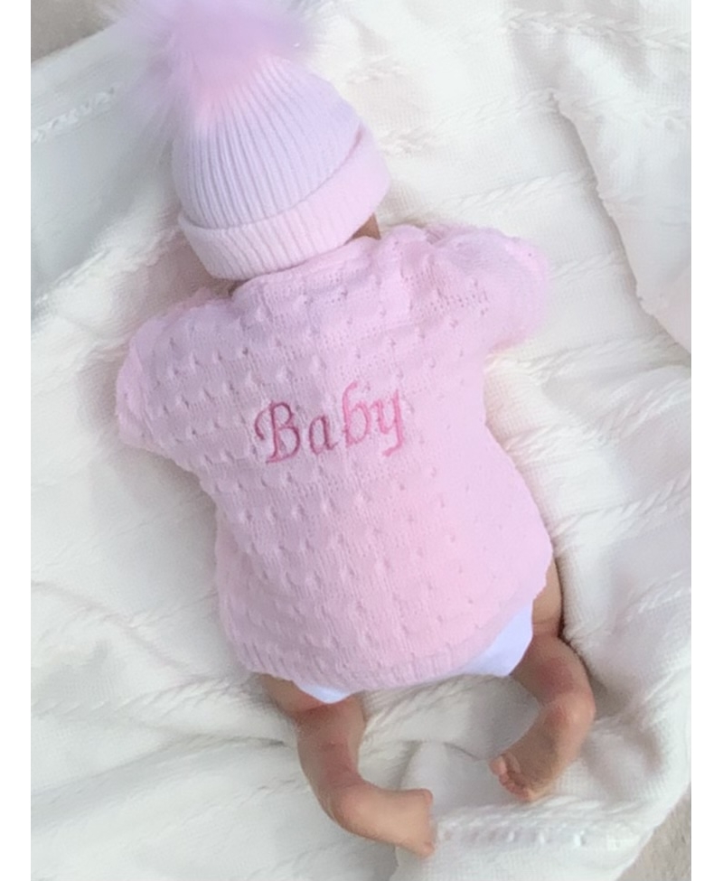 baby girl boys pink blue white knitted cardig
