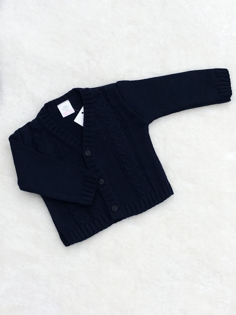 baby boys cable knitted cardigan 