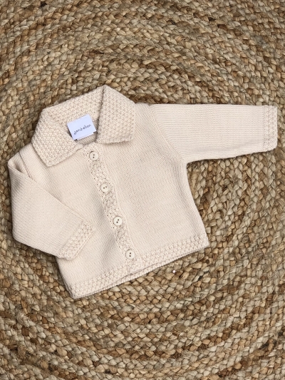  babies unisex beige bicuit cardigan dandelion