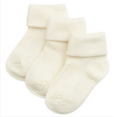 unisex babies cream ivory ankle socks