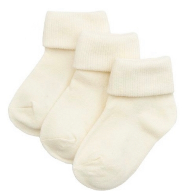 unisex 3 pack cream ivory ankle socks
