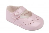 baypods soft soled baby girls pram shoes pink