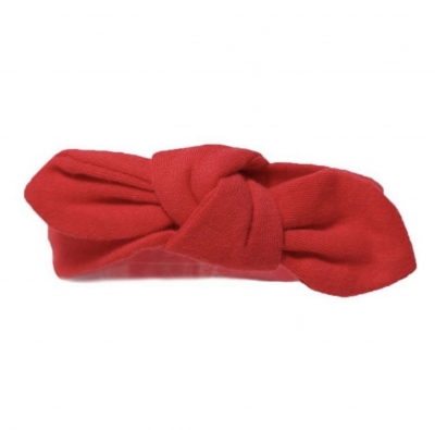 baby girls red fabric knot headband hairband