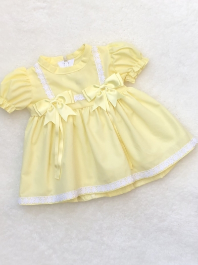 baby girls lemon dress lace bows