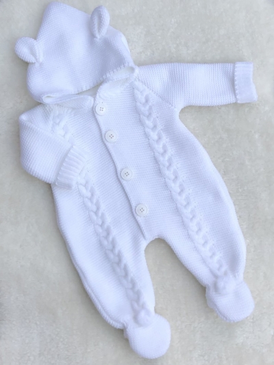 unisex babies knitted all in one romper coat 