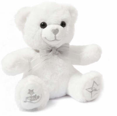 white fluffy soft  little star teddy white 15cm baby gift
