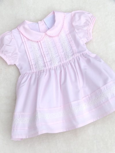 baby girls soft pink cream dress 