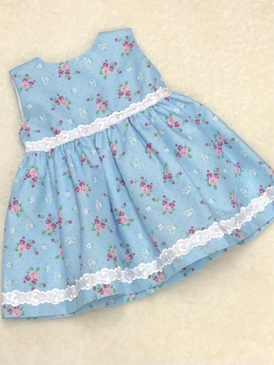 baby girls blue ditsy floral print dress
