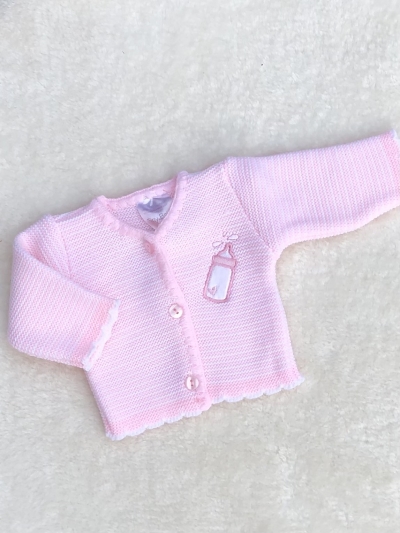 premature knitted baby girls cardigan 