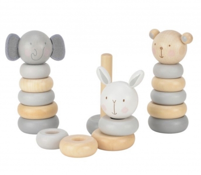 bambino wooden stacking  baby toys elephant bunny bear