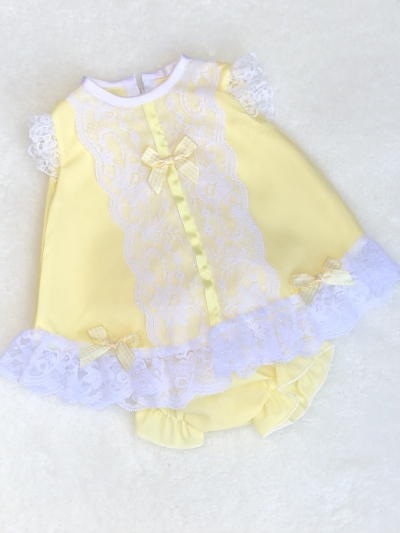 baby girls lemon white angel style dress pants