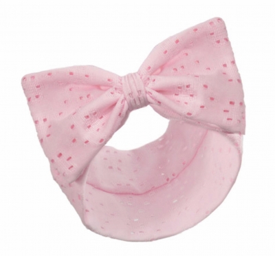baby girls borderie anglaise headband bown pink