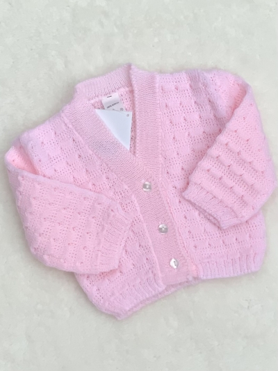 baby girls pink knitted cardigan 