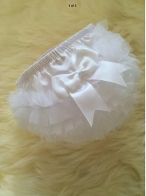 frilly baby girls tutu pants knickers in white