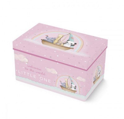 baby girls pink trunk gift box keepsake 