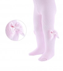spanish style perelene tights in white with bow