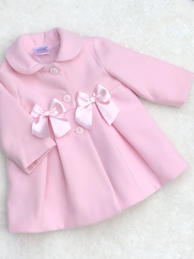 traditional baby girls petticoat style coat jacket pink