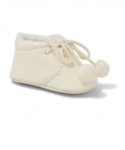 sevva babies patent ivory cream shoes