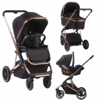 your babiie by my babiie belgravia rose gold black travel system 
