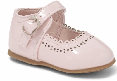 debie pink hard sole girls shoes
