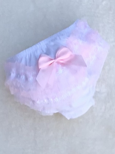 baby girls white pink lace frilly pants knickers