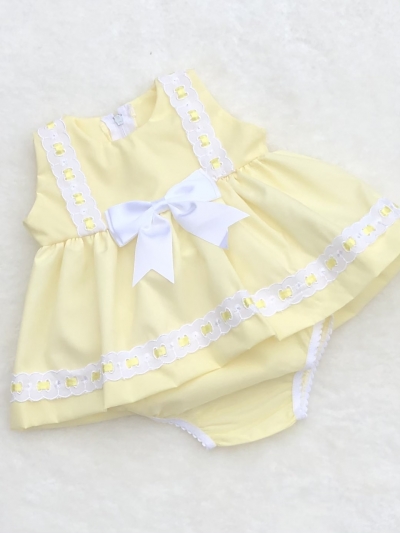 baby girls lemon dress with pants 