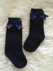spanish baby girls knee high socks with bows