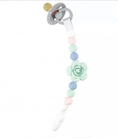 nibblings flora dummy clip teether