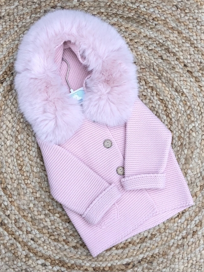 pangasa trenka luxury knitted coat cardigan powder pink 